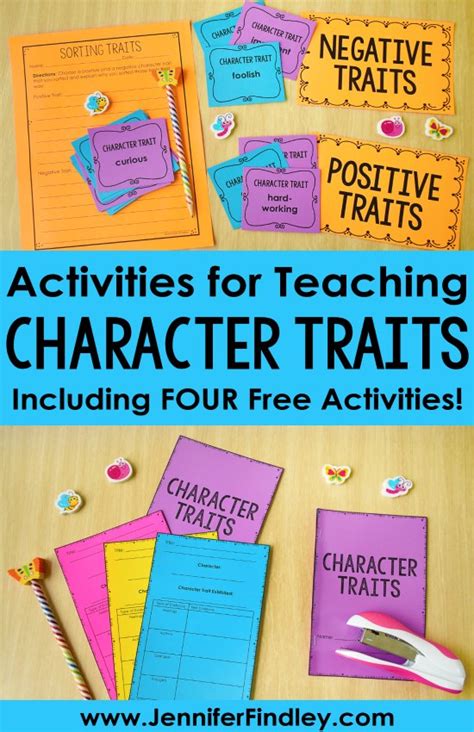 Character Traits Activities Teaching With Jennifer Findley Characteristics Worksheet Fifth Grade - Characteristics Worksheet Fifth Grade