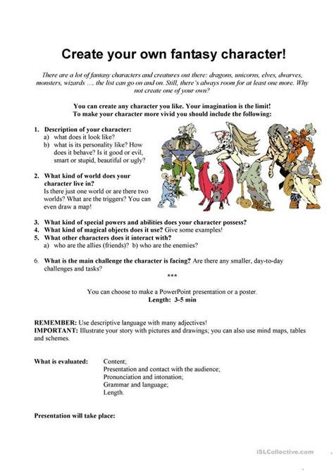 Character Worksheet Fantasy Middle Grade   Character Activities For Middle Schoolers Teaching Resources Tpt - Character Worksheet Fantasy Middle Grade
