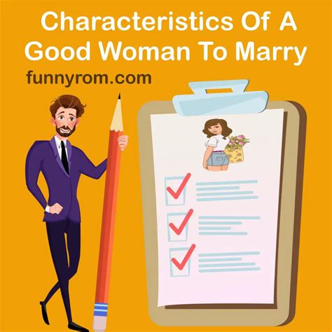 characteristic of a good woman to marry