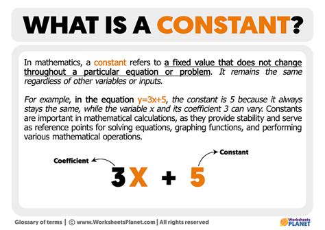 Characteristics Of A Constant