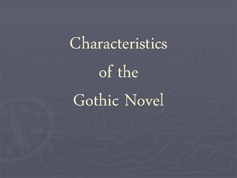 Characteristics Of A Novel