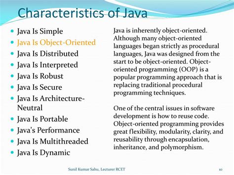 Characteristics Of Java