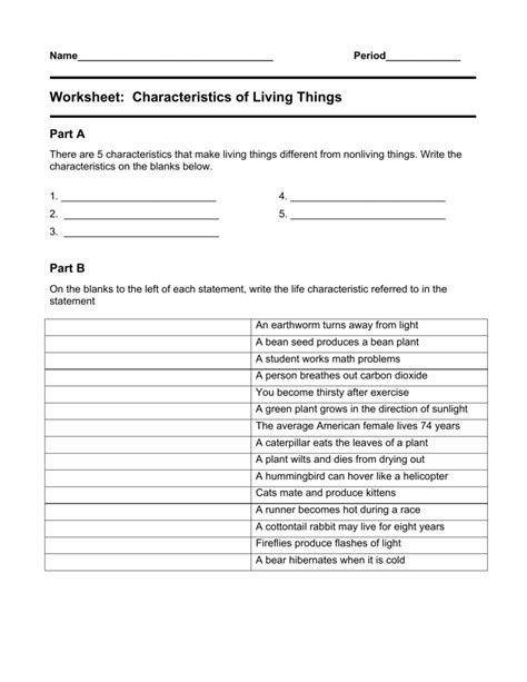 Characteristics Of Life Worksheet Answers Free Download Characteristics Of Life Worksheet Answers - Characteristics Of Life Worksheet Answers