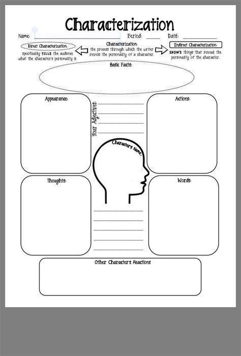 Characterization Worksheet Middle School   Readtheory Characterization - Characterization Worksheet Middle School