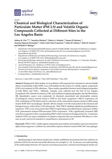 Read Characterization Of Particulate Matters And Volatile 