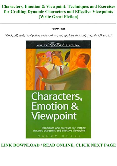 Characters Emotion Viewpoint Techniques And Exercises For Crafting Dynamic Characters And Effective Viewpoints Write Great Fiction