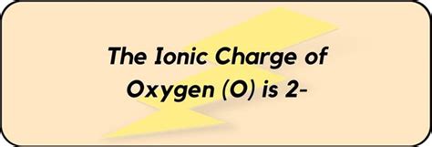 Charge Of Oxygen