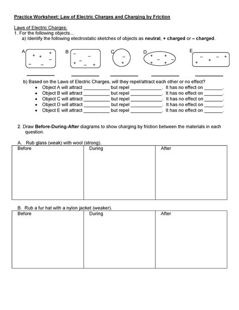 Charging By Friction Worksheet Answer Key Pdf Free Charging By Friction Worksheet Answers - Charging By Friction Worksheet Answers