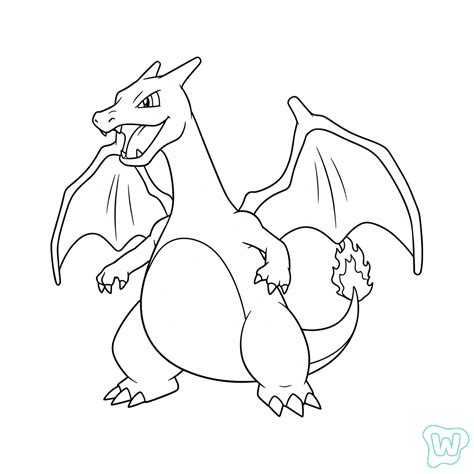 Charizard Para Colorear