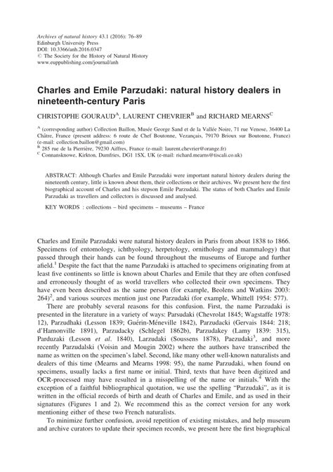 Download Charles And Emile Parzudaki Natural History Dealers In 