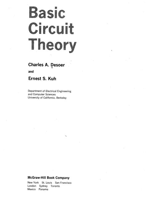 Read Online Charles Desoer Circuit Theory Solution 