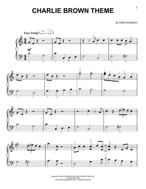 Full Download Charlie Brown Piano Sheet Music Ippago 