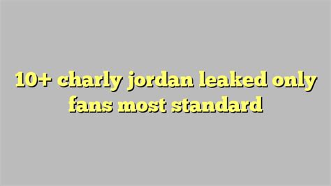 Charly jordan only fans