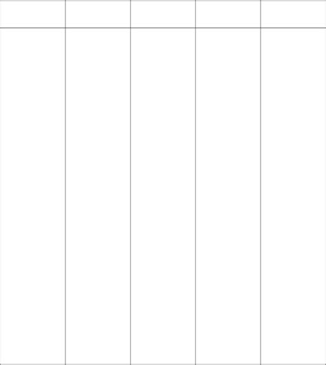 chart template 3 column chart template blank 5 column chart template Notes template, Word
