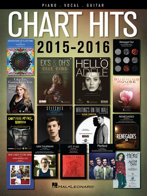 Read Online Chart Hits Of 2015 2016 Chart Hits Of Piano Vocal Guitar 