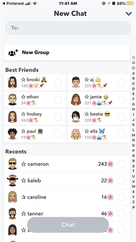 chat friends list