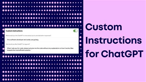 chatgpt custom instructions 사용법