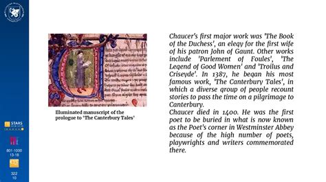 chaucer biography timeline examples