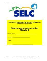 Chc30113 Work Log