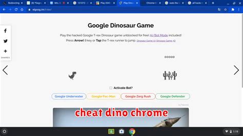cheat dino chrome | Hack ta game khng long ca Google