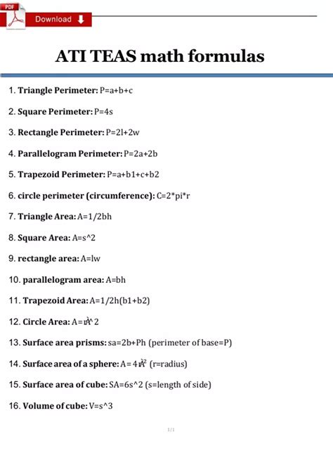 Cheat Sheet For Ati Testing Nursing