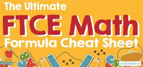 cheat sheet for ftce