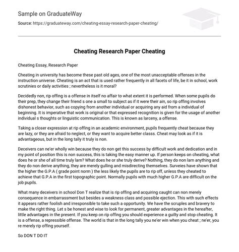 Download Cheating Term Papers 