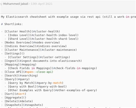 cheatsheetelasticsearch.md Codepad