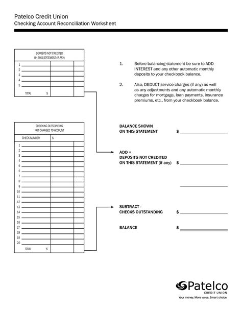 Check Balancing Worksheet   Balancing A Checkbook Worksheet - Check Balancing Worksheet