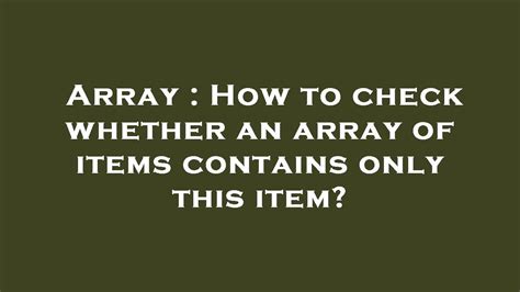 Check If Item In Array Js