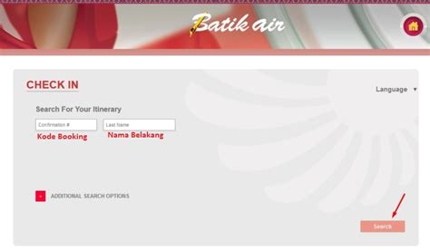 check in online batik