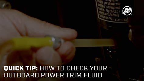check power trim fluid mercury verado outboards