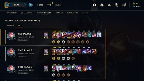 check tft | Cch xem lch s u DTCL cho