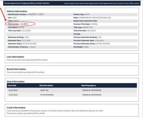 check title status florida