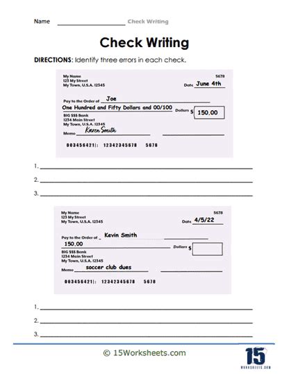 Check Writing Worksheets 15 Worksheets Com Check Writing Practice For Students - Check Writing Practice For Students