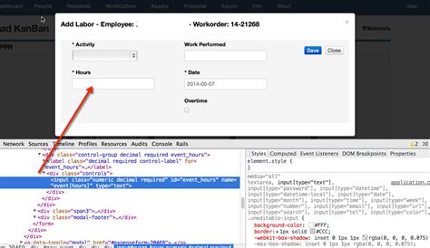 checkbox rails form_for focused not Modal on get clicking ui do jquery Rails Bootstrap fields