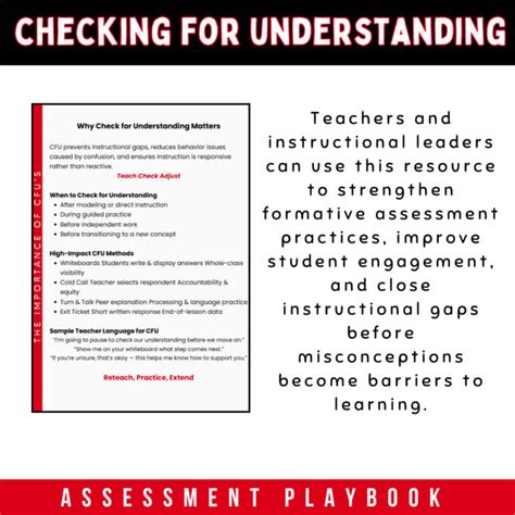 Checking For Understanding Formative Assessment Techniques For Your Classroom 1st Edition Professional Development