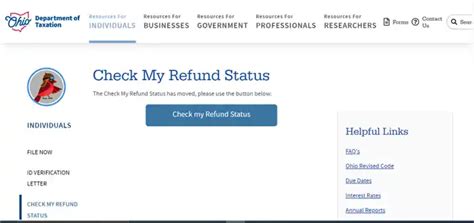 checking ohio state tax refund