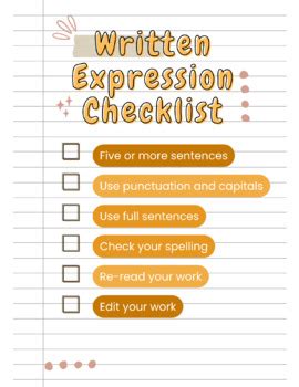 Read Checklist For Executive Functions In Written Expression 