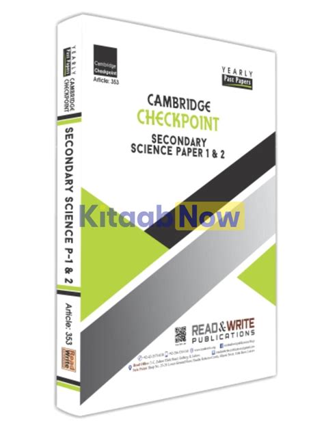 Read Checkpoint Science Past Paper 2013 