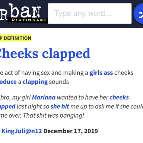 Cheeks clapped meaning