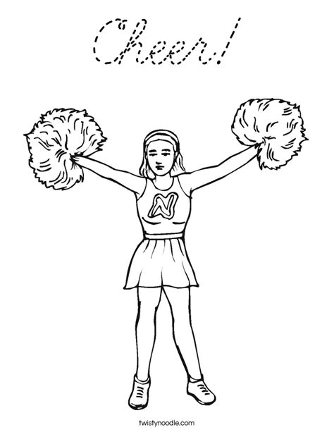Cheerleader Coloring Pages Twisty Noodle Printable Cheerleader Coloring Pages - Printable Cheerleader Coloring Pages