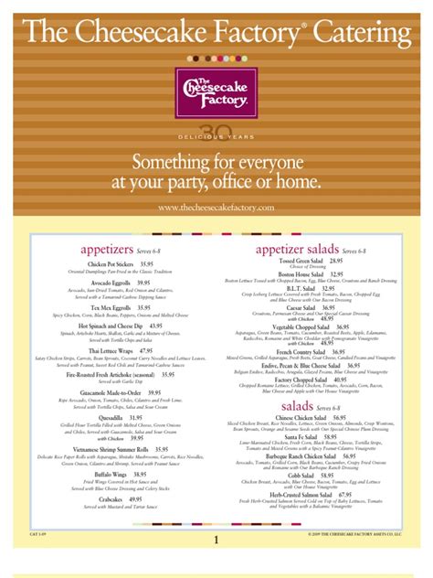 Cheesecake Factory Catering