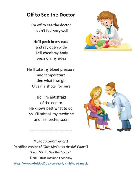 Chef Poem Preschool Doctor Poem For Preschool - Doctor Poem For Preschool