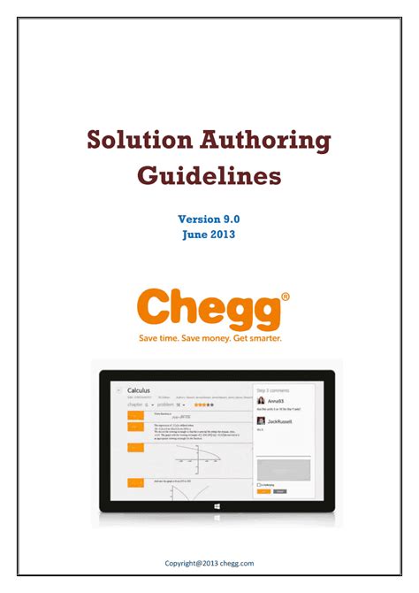 Chegg Solution Authoring Guidelines V94