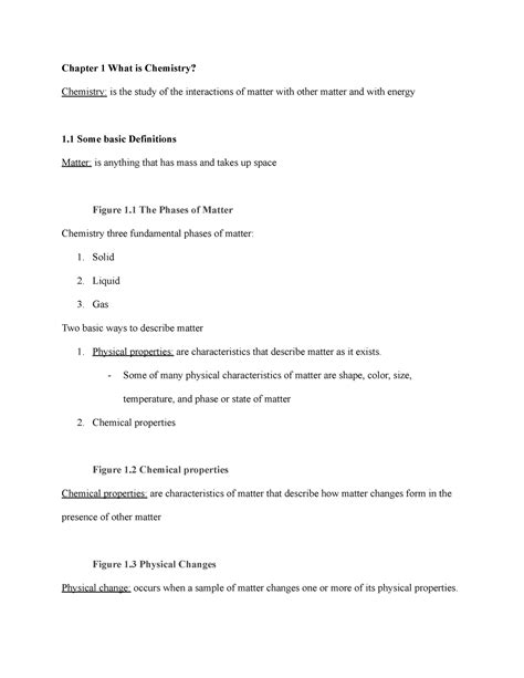 Chem 110 Chapter 1 Practice Test Questions