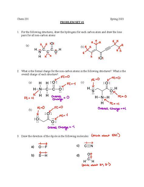 Chem 231 Problem Set 6 On Chapter 6