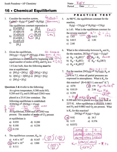 Download Chem Fax Lab Answers Chemical Equilibrium 