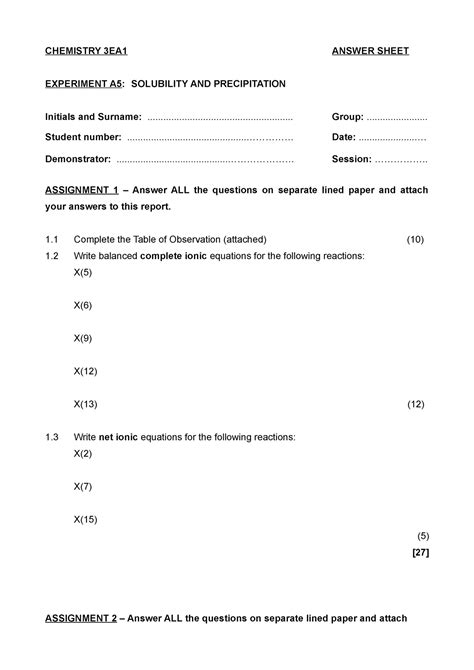 Full Download Chem File Experiment A5 Answers 