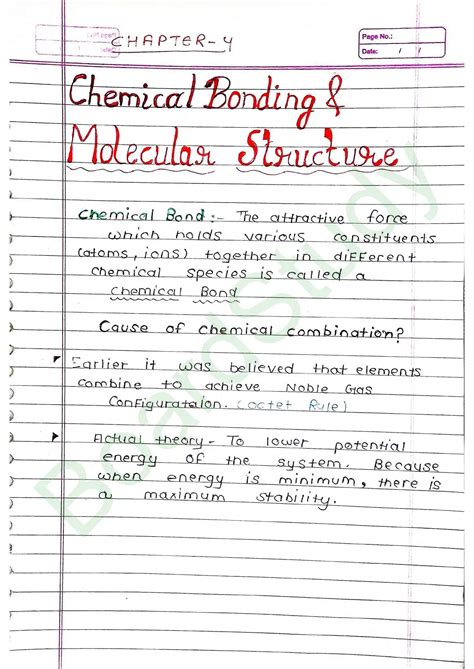 Chemical Bonding Class 11 Notes